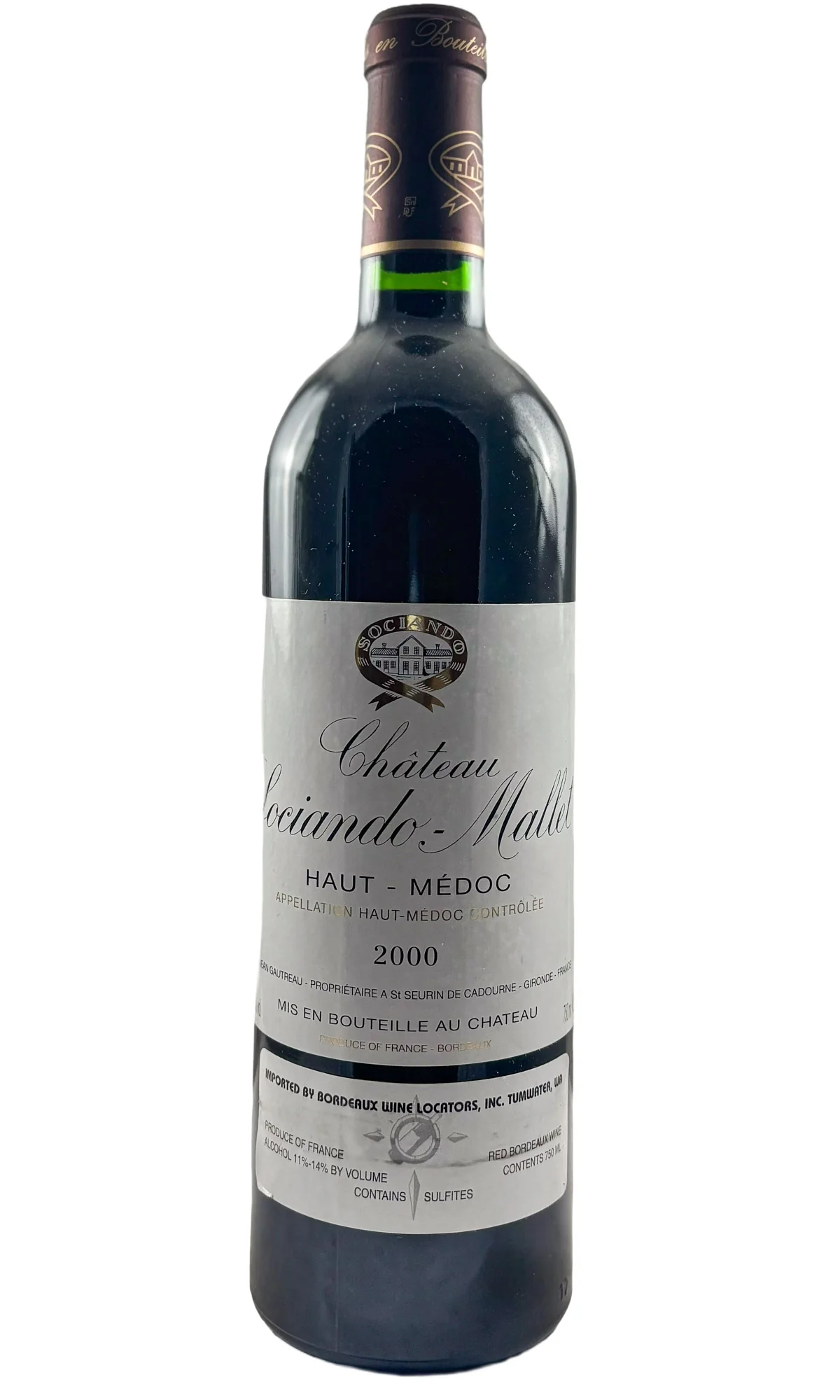 Chateau Sociando Mallet, Haut Medoc, 2000