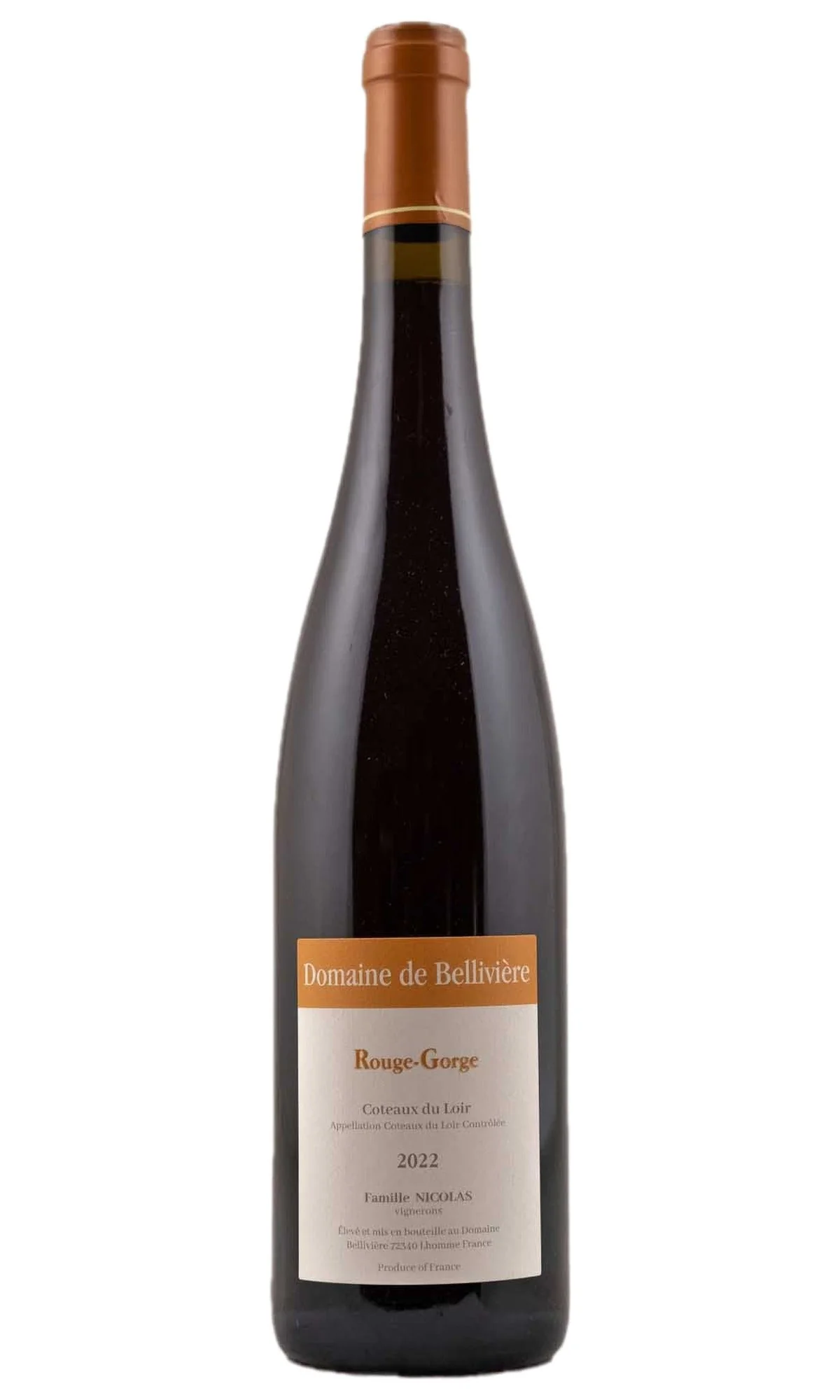 Domaine de Belliviere (Eric Nicolas), Coteaux du Loir "Le Rouge Gorge", 2022