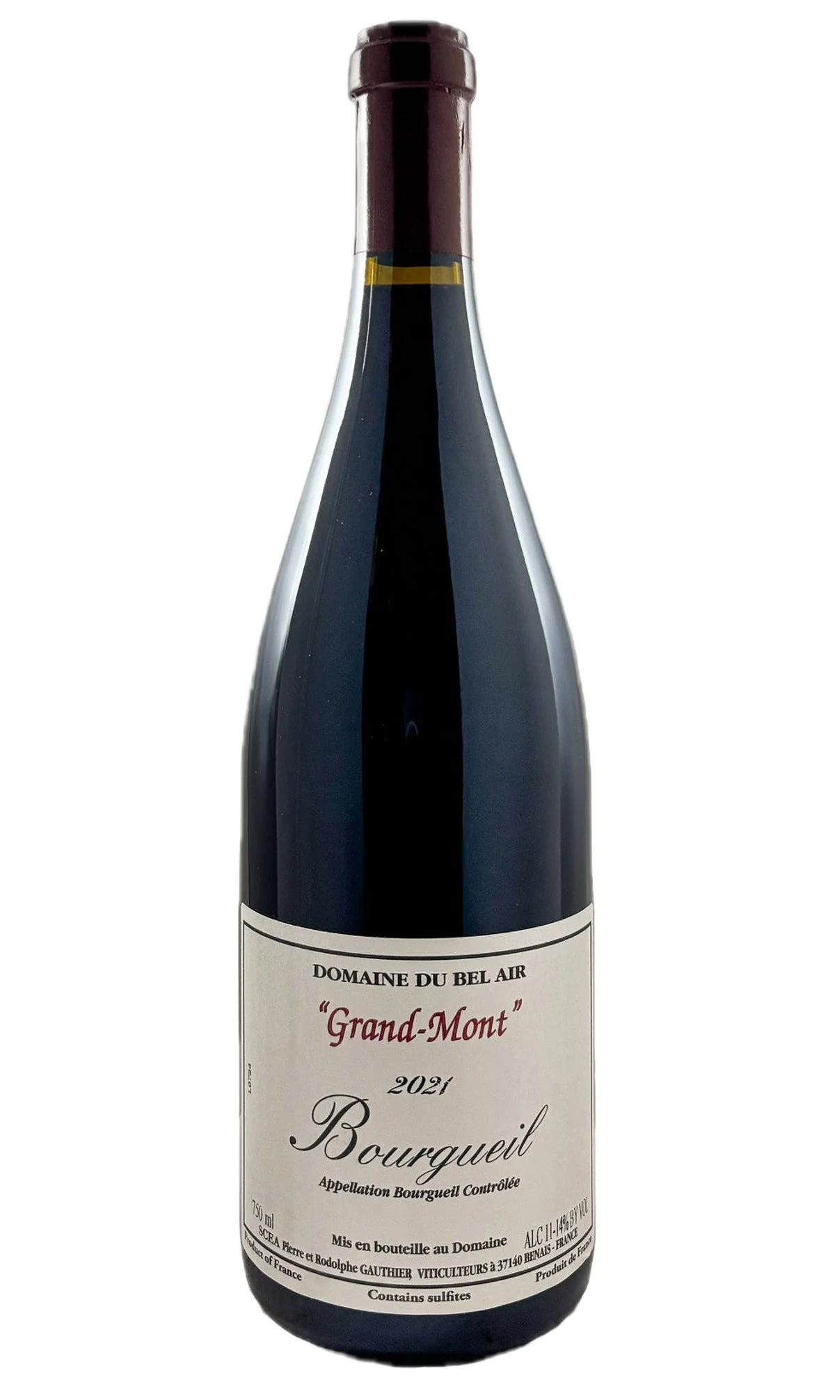 Domaine du Bel Air (Gauthier), Bourgueil Grand Mont, 2021