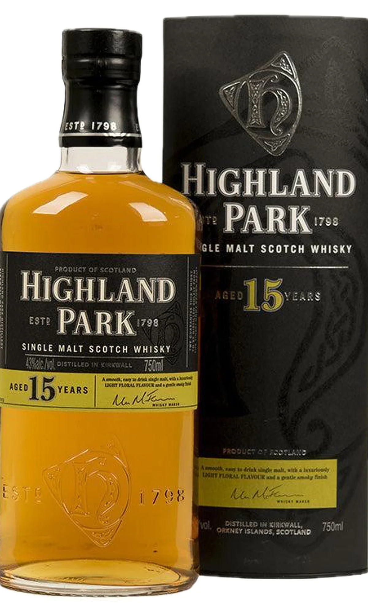 Highland Park, Single Malt Scotch, 15 Year