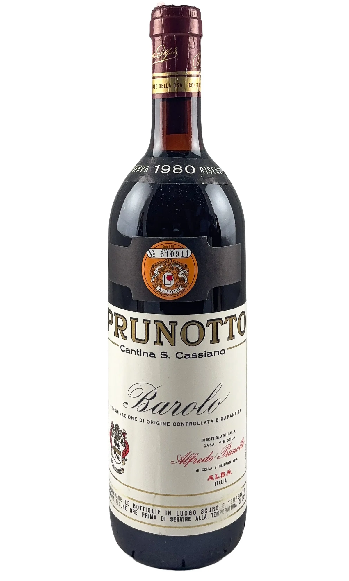 Prunotto, Barolo Riserva, 1980
