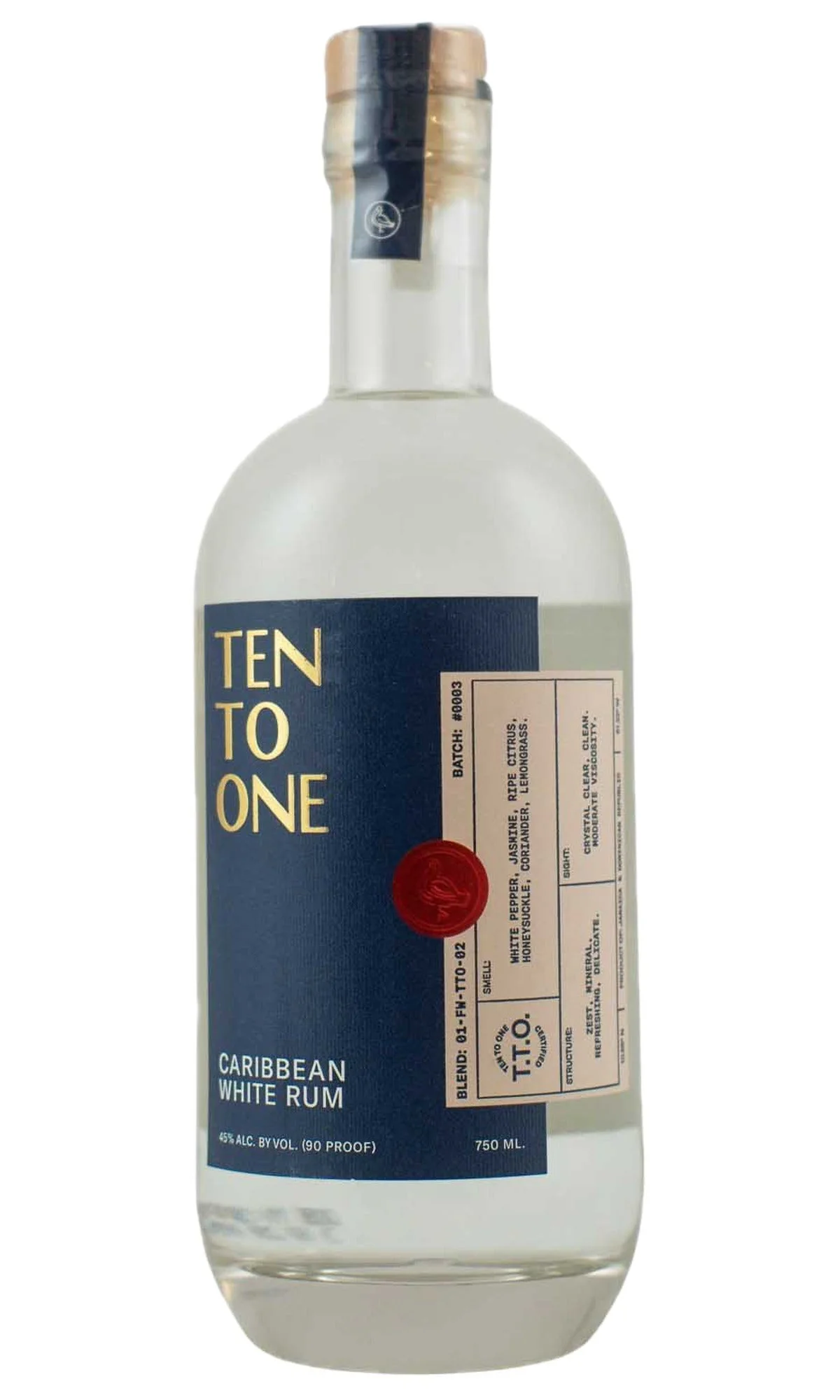 Ten to One, Caribbean White Rum, NV