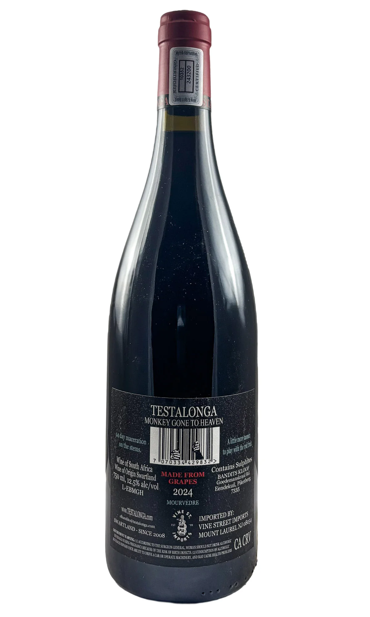 Testalonga, Monkey Gone to Heaven Mourvedre, 2024 - Image 2