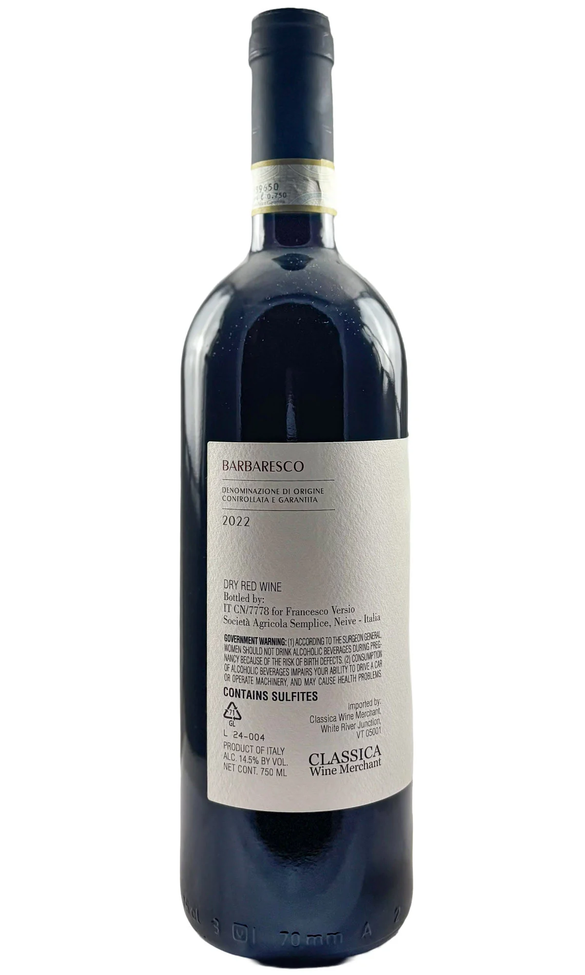 Versio Francesco, Barbaresco, 2022 - Image 2